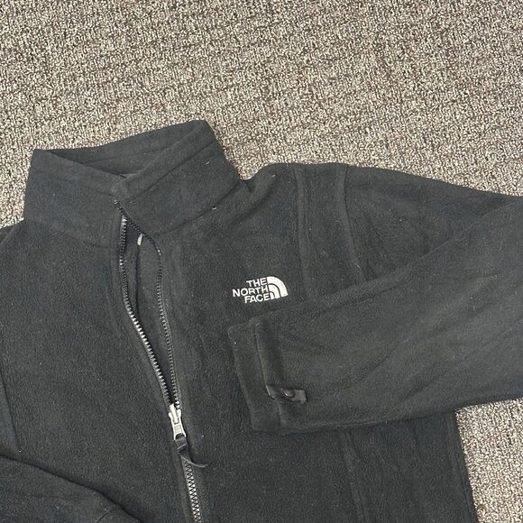 The North Face Full Zip Fleece Girls Size L Sweater Activewear Outdoor Black - Picture 1 of 7